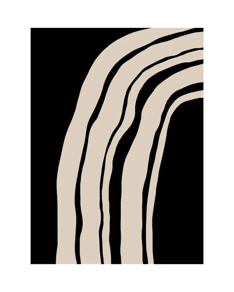 Abstract Lines Contour Wall Art 1 carta hahnemühle da vintageshop
