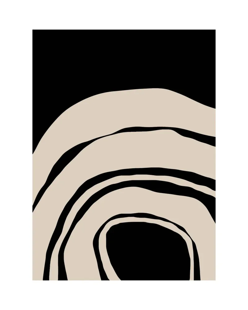 Abstract Lines Contour Wall Art 2 carta hahnemühle da vintageshop