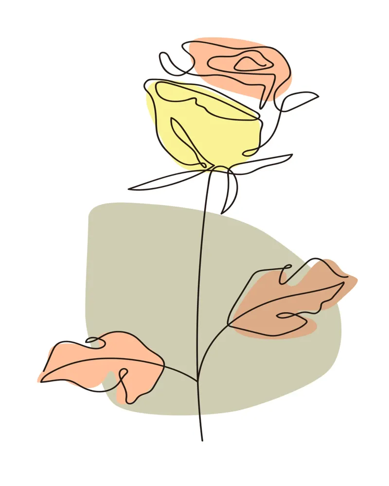 Minimalist Flower Boho pellicola backlit da vintageshop