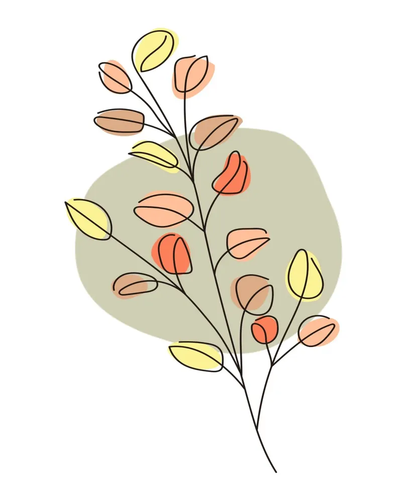 Minimalist Flower Boho 2 pellicola backlit da vintageshop