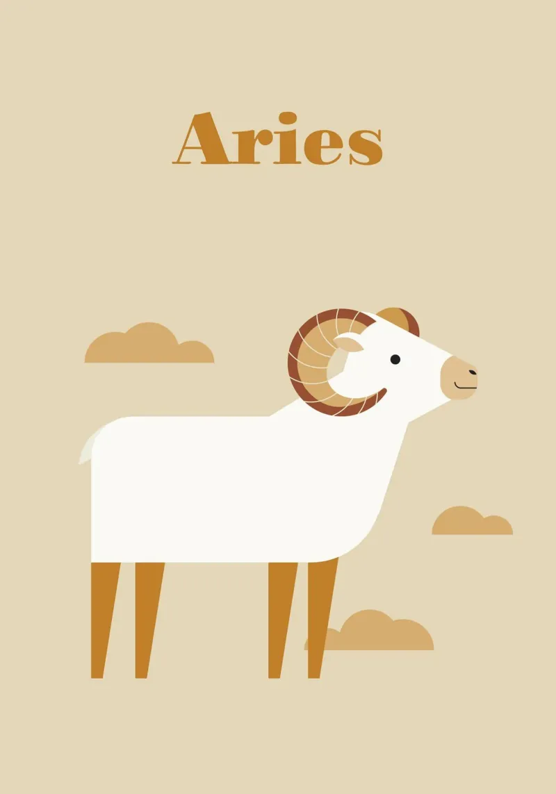 Segno zodiacale Ariete carta hahnemühle da Carolin Vonhoff