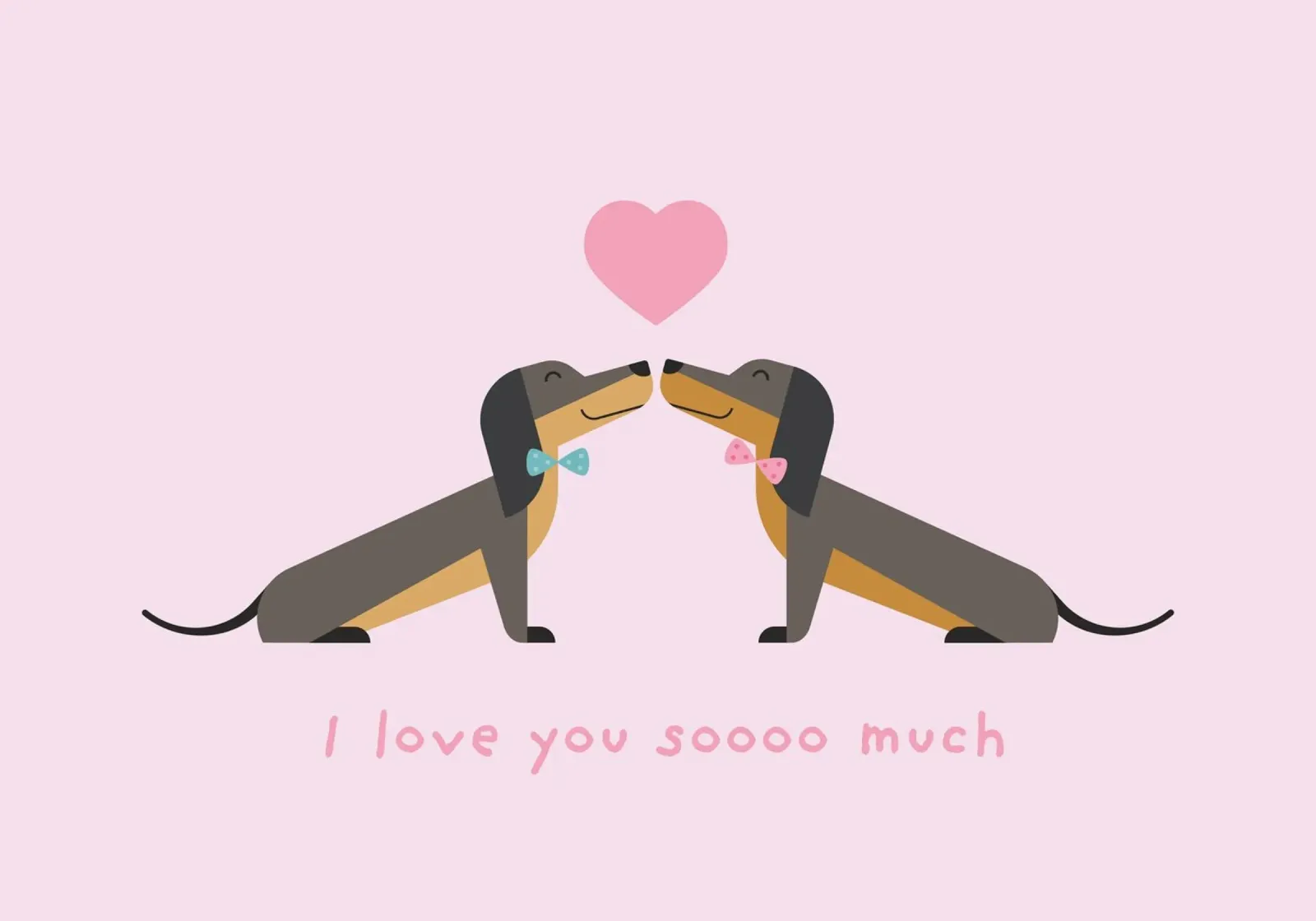 Dackel - I love you so much canvas by Carolin Vonhoff