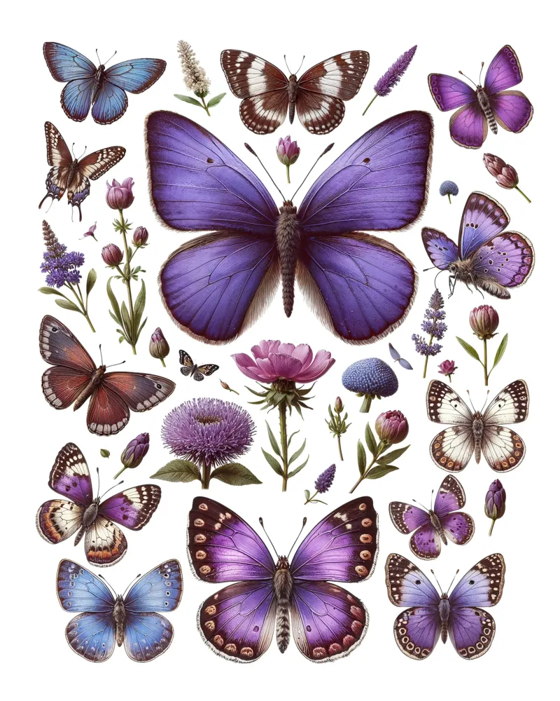 Vintage Butterflies pellicola backlit da Magnific