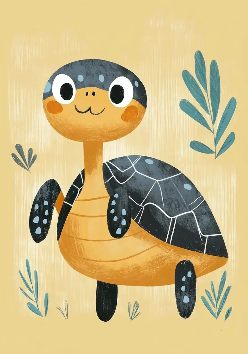Tortuga de dibujos animados hahnemühle de E Cannon