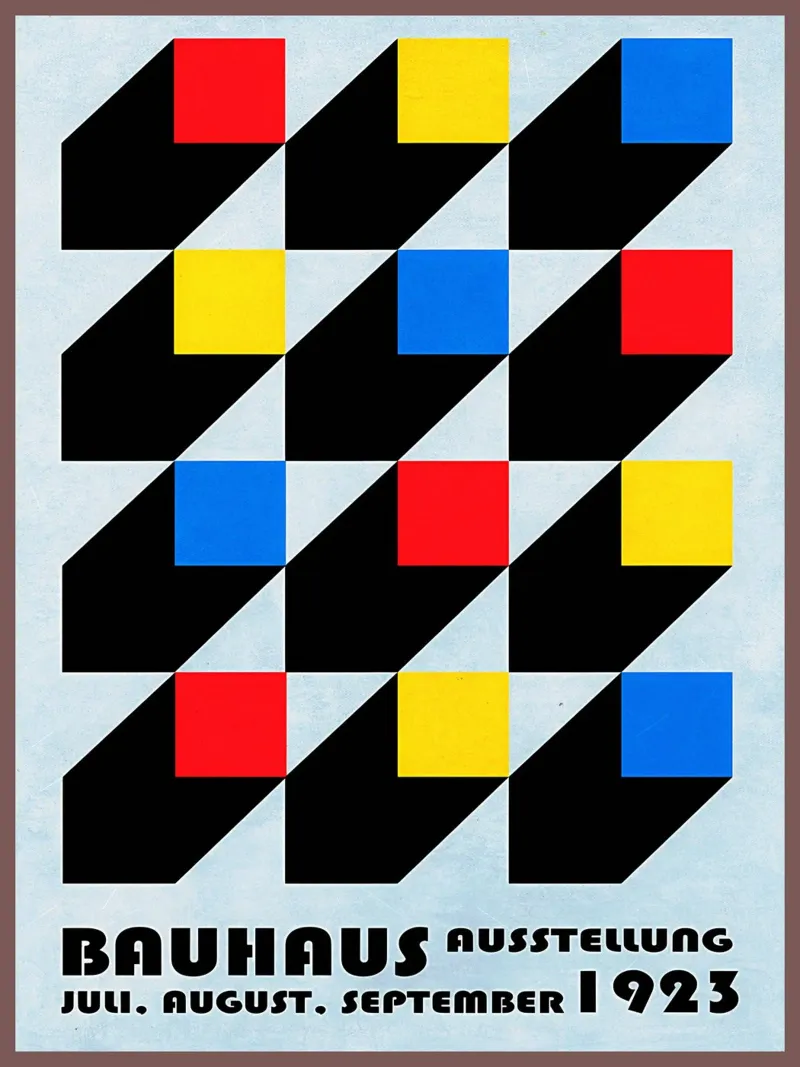 Cartel Geométrico Bauhaus 1923 poster con marco de aluminio de Edson Studio
