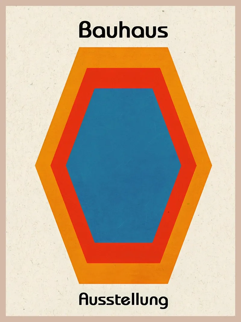 Poster geometrico Bauhaus Germania poster da Edson Studio
