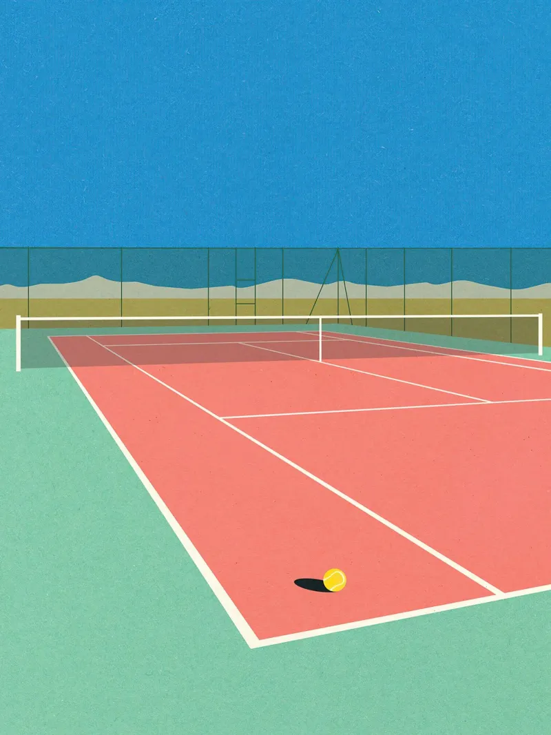 Tennisplatz in der Wüste Hahnemühle von lawrencearmstron