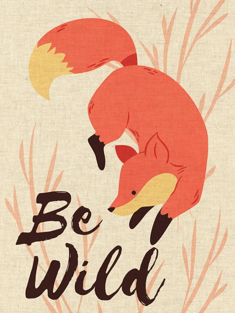 Animale Be Wild Funny Fox carta hahnemühle da DavisStudio
