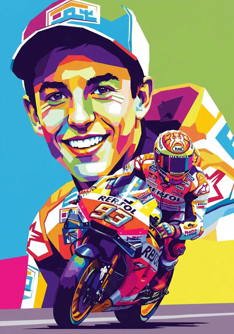 Marc Marquez art pellicola backlit da Hantamrata