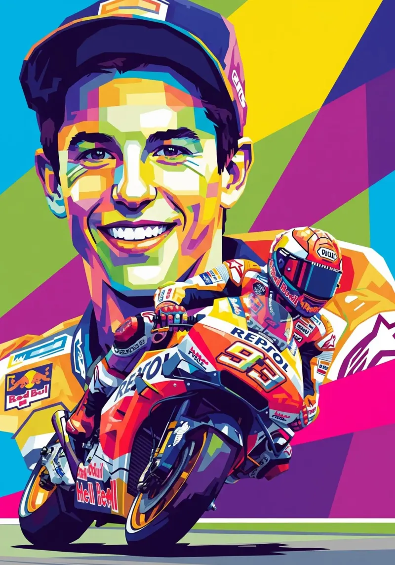 Marc Marquez smile hahnemühle by Hantamrata