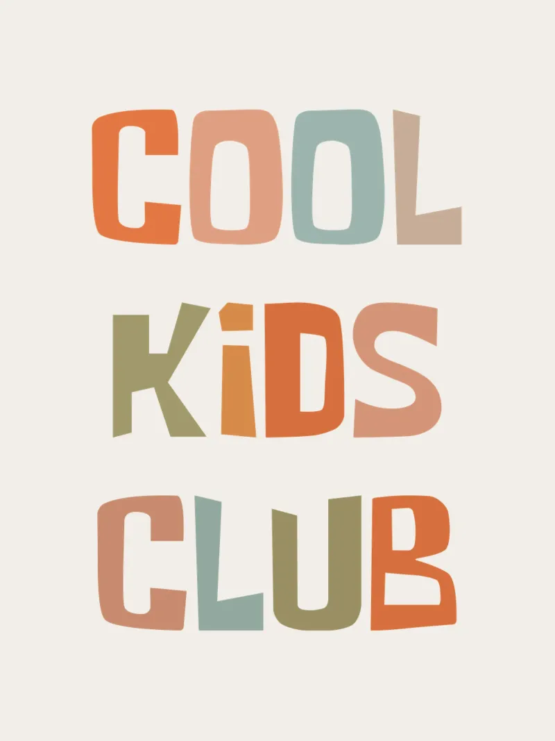 Club dei bambini cool pellicola backlit da Vintagrafica