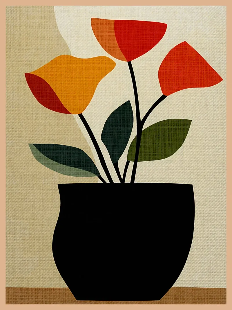 Vaso di fiori astratto minimalista pellicola backlit da CourtneyStudio