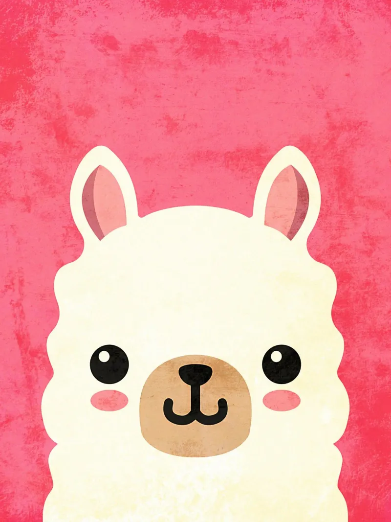 Lama a cartoni animati carta hahnemühle da Paul Studio
