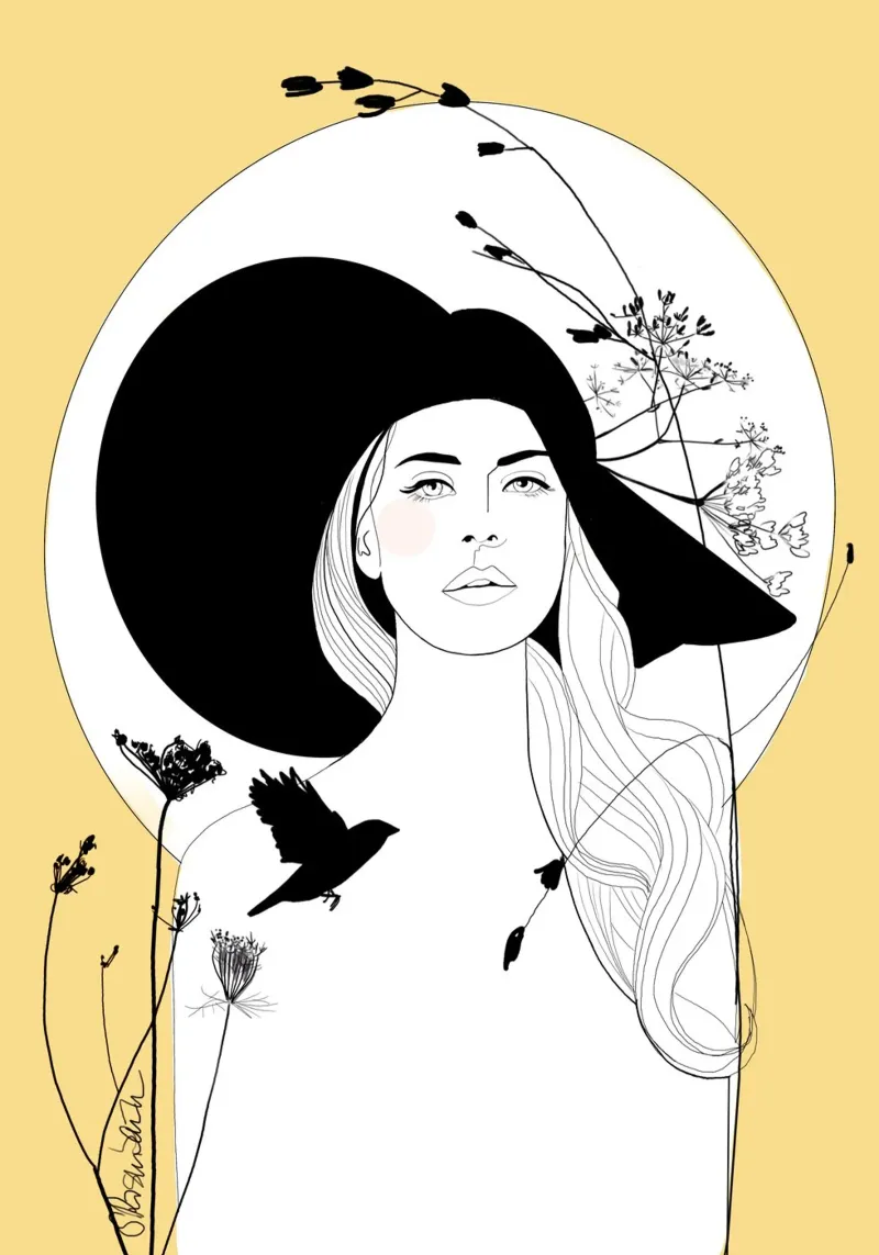 Summergirl poster con telaio in plastica da SaraRosenbaum