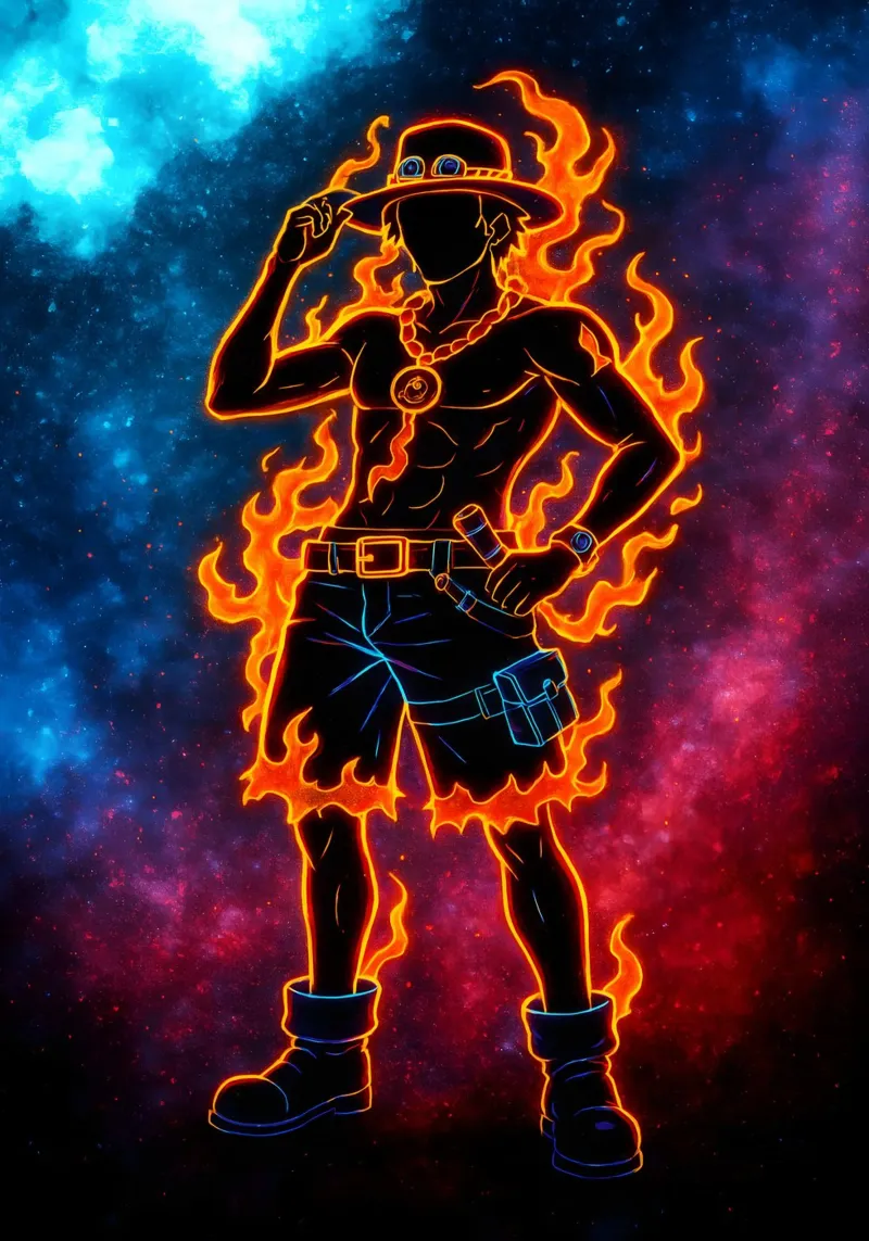 Soul Of One piece Portgas D. Ace pellicola backlit da DGSoulheroes