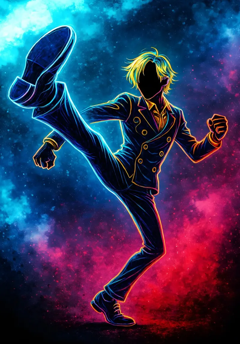 Soul Of One piece Sanji alluminio dibond da DGSoulheroes