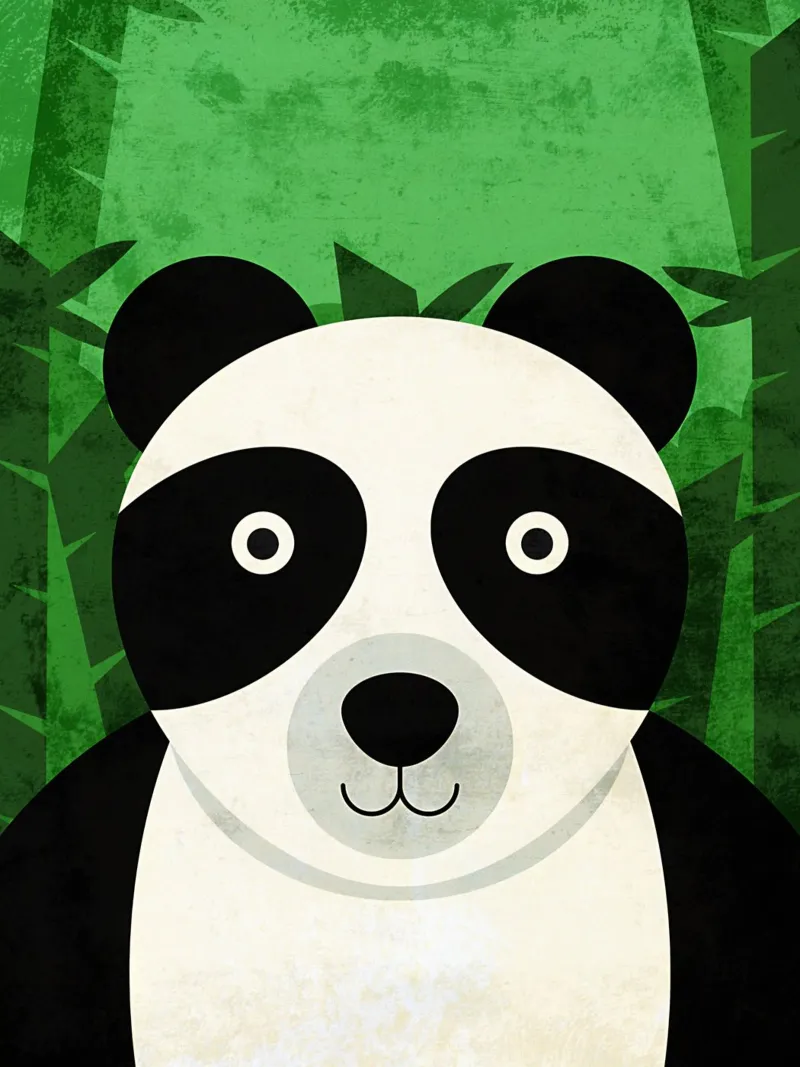 Illustrazione di un panda carino carta hahnemühle da EbrahimiStudio