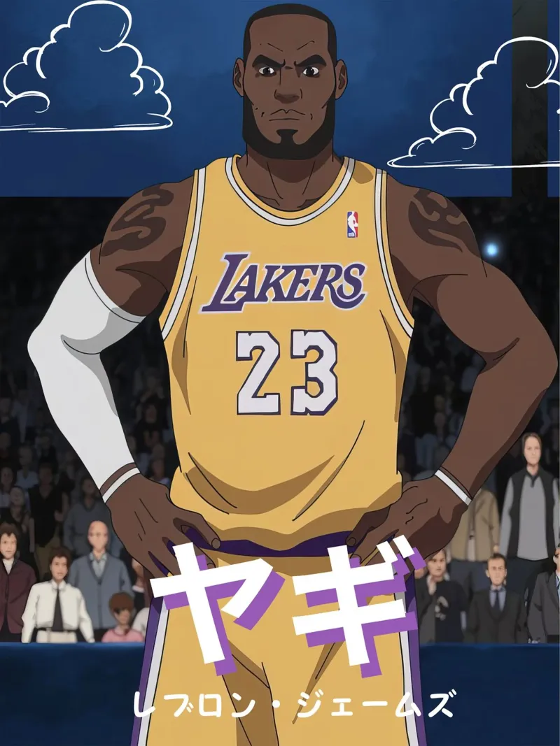 King James Anime tela con Cornice a cassetta da edsonramosart