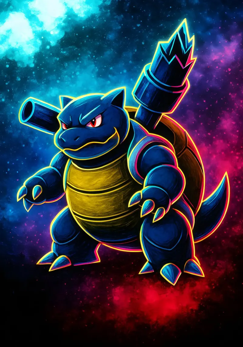 Soul Of Pokemon Blastoise canvas van DGSoulheroes
