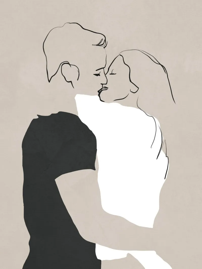 First Kiss acrylic glass by LeaDArt