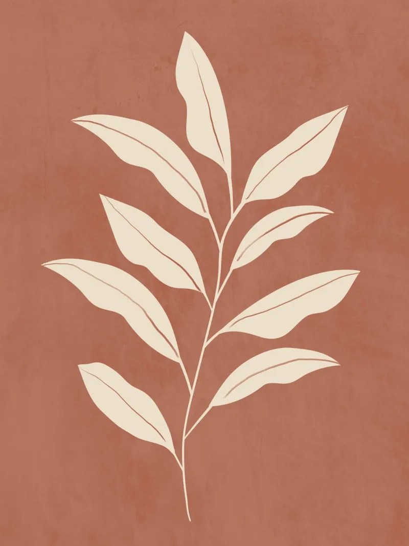 Terracotta Leaf hahnemühle by LeaDArt