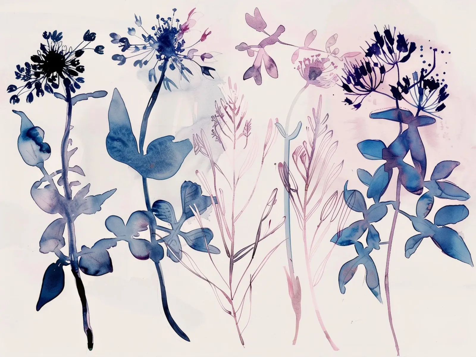 Flora crepuscolare alluminio dibond da Sophia Calder Studio