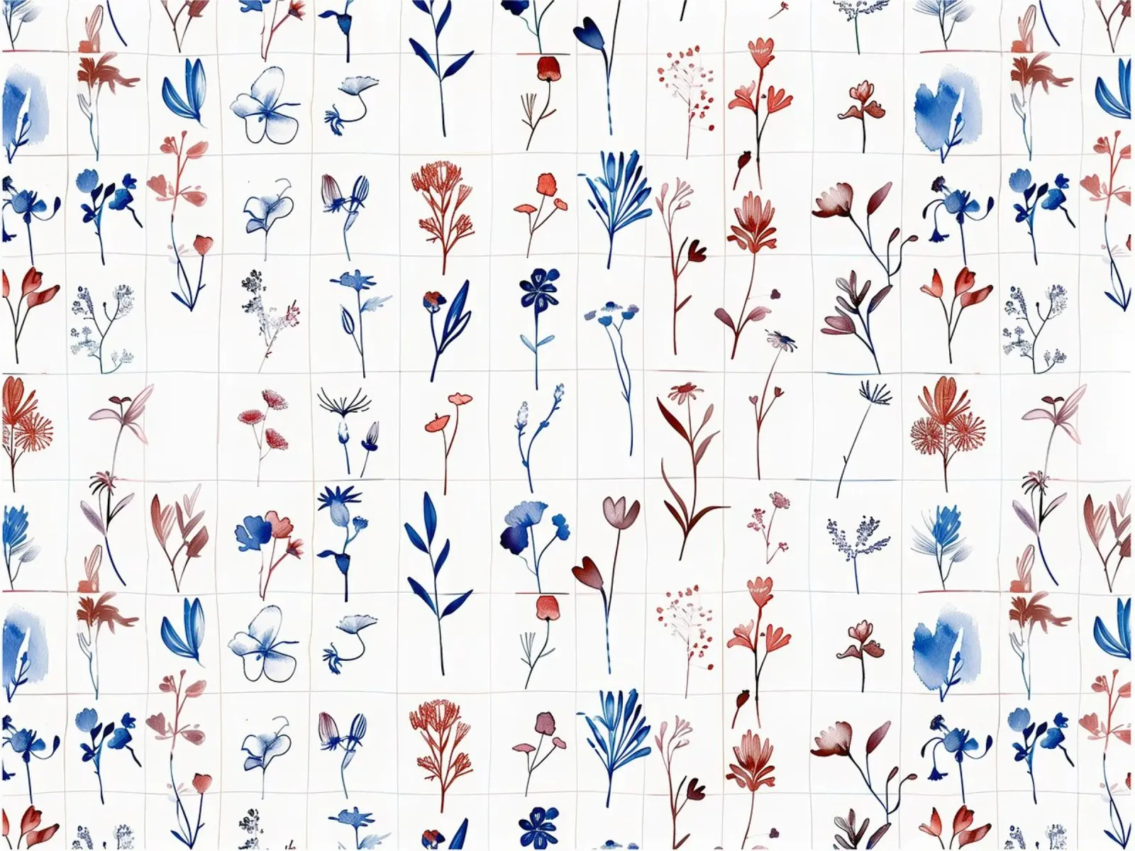 Field Study Grid canvas by Sophia Calder Studio