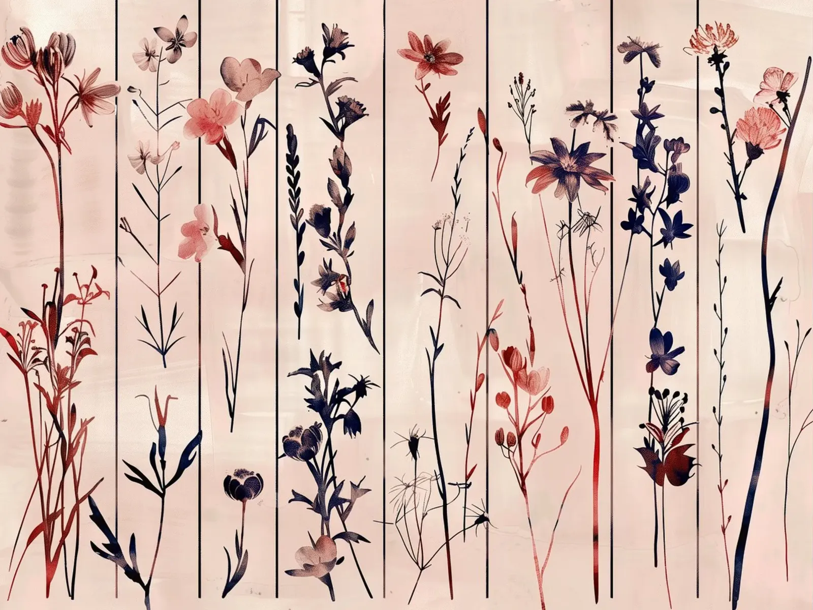 Divisorio botanico alluminio dibond da Sophia Calder Studio