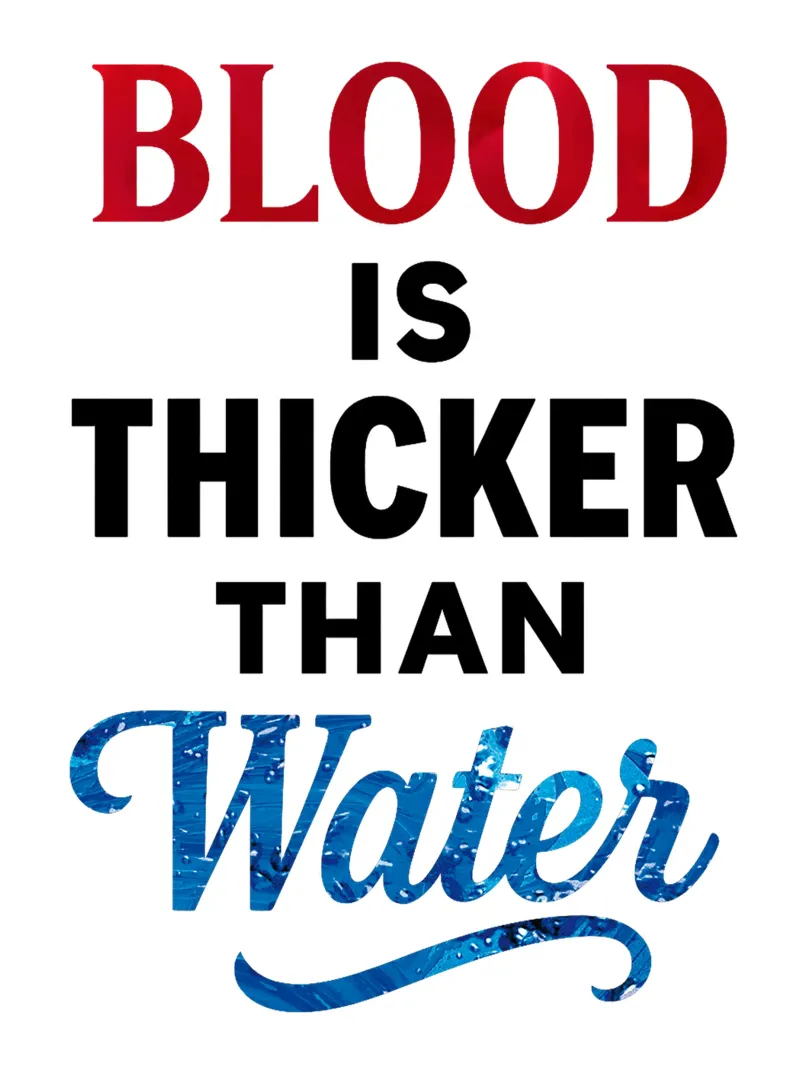 BLOOD IS THICKER THAN WATER poster with plastic frame by Vintage Van Gogh