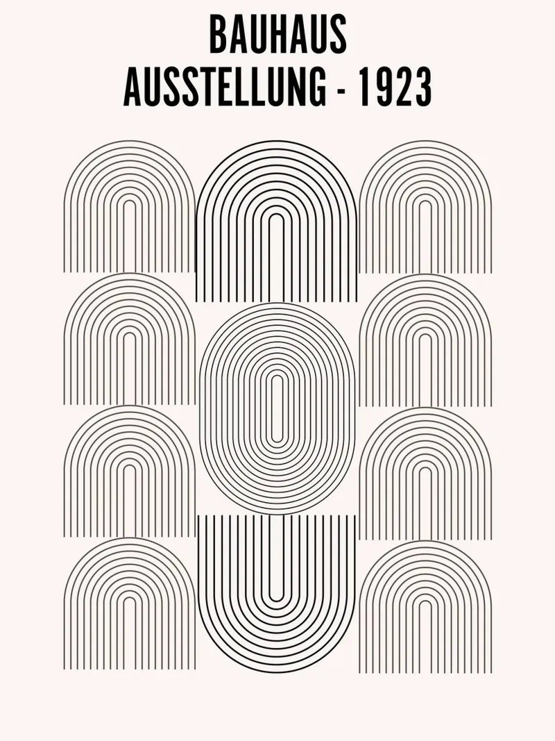 Bauhaus Line Art - Minimal Geometric poster by Studio Vibe