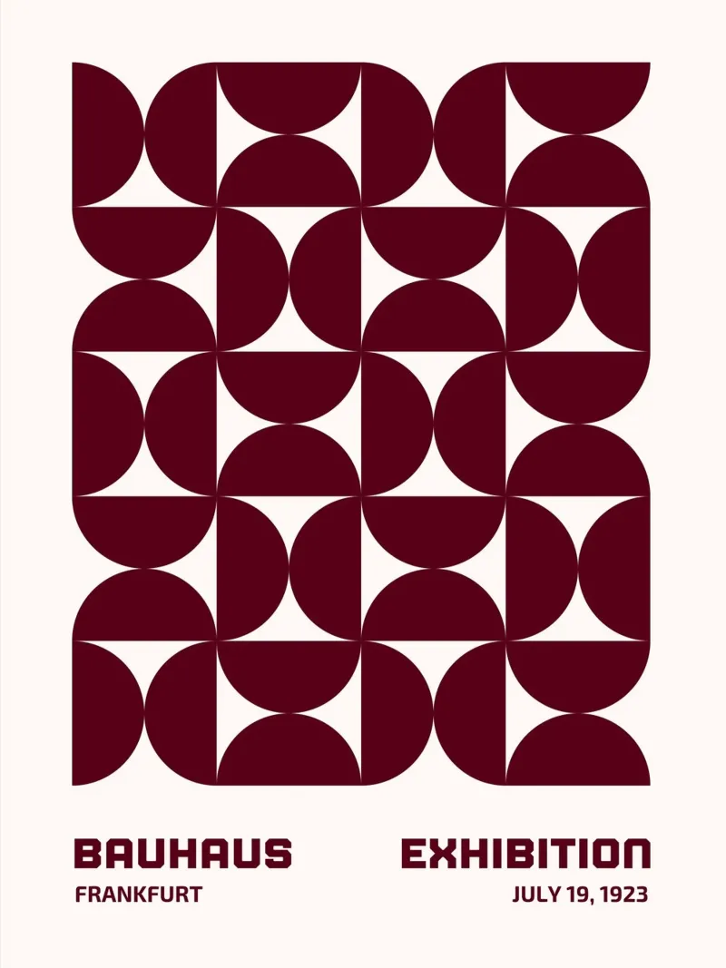 Bauhaus Modular - Abstract retro pattern hahnemühle by Studio Vibe
