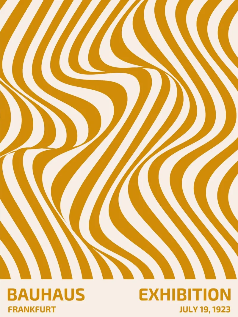 Bauhaus Wave Art - Poster astratto retrò pellicola backlit da Studio Vibe