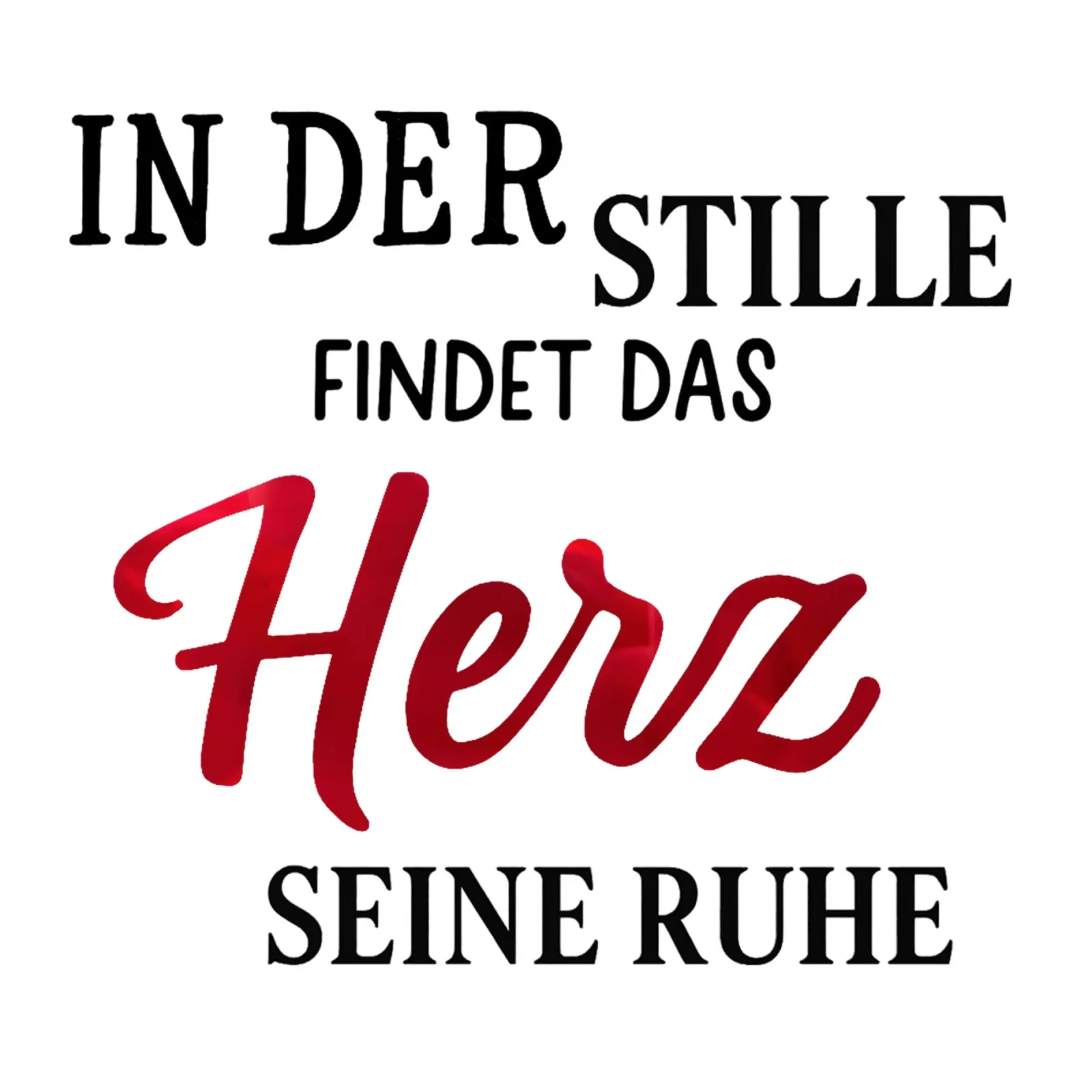 IN DER STILLE FINDET DAS HERZ SEINE RUHE poster by Vintage Van Gogh