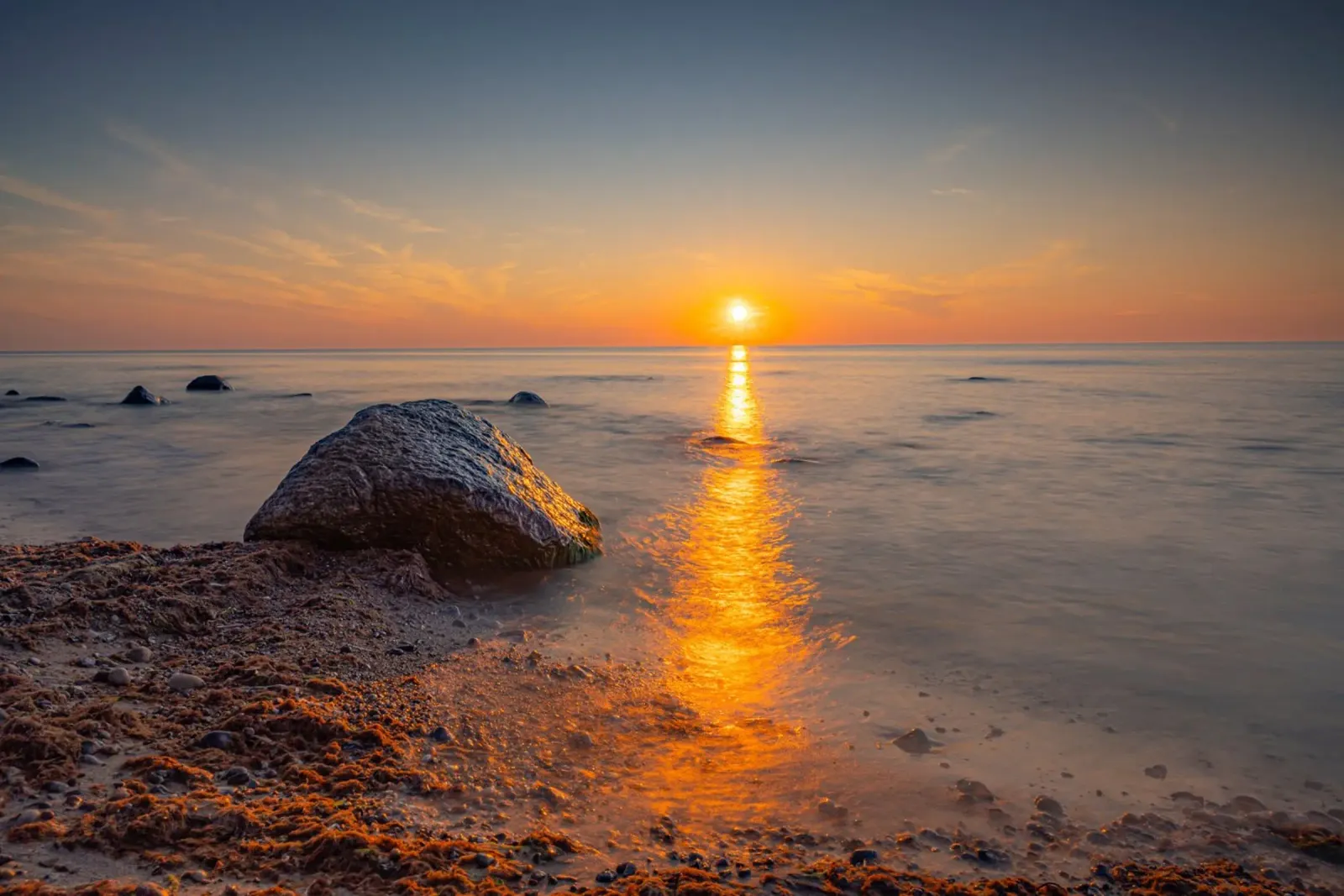 Tramonto sul Mar Baltico a Rügen pellicola backlit da Marcus Beckert | Fotografie