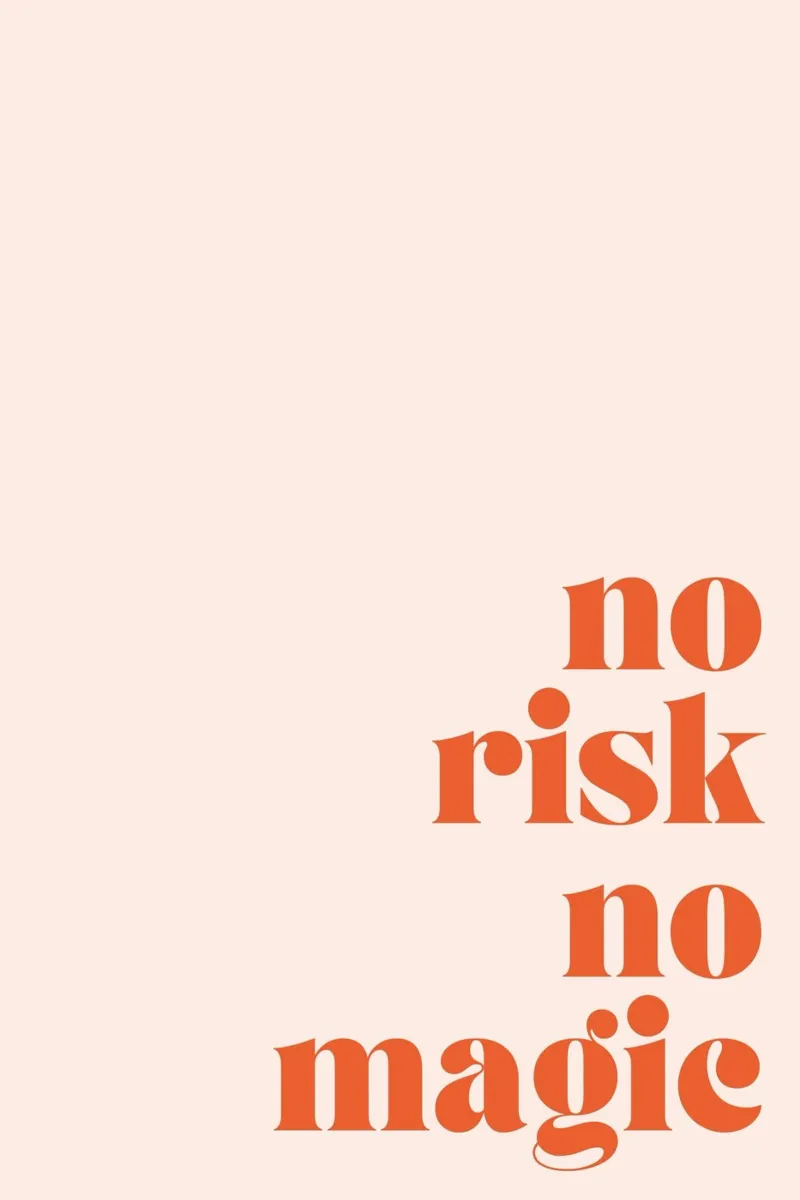 Stampa motivazionale "No Risk No Magic" Boho Retro pellicola backlit da homdeco