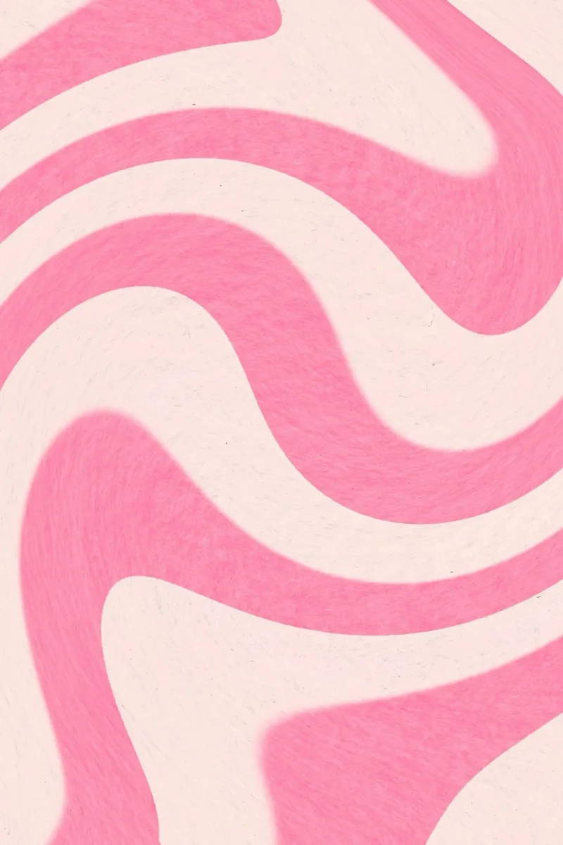 Groovy Pink & White Swirls - Retro Wavy Art Print metacrilato de homdeco