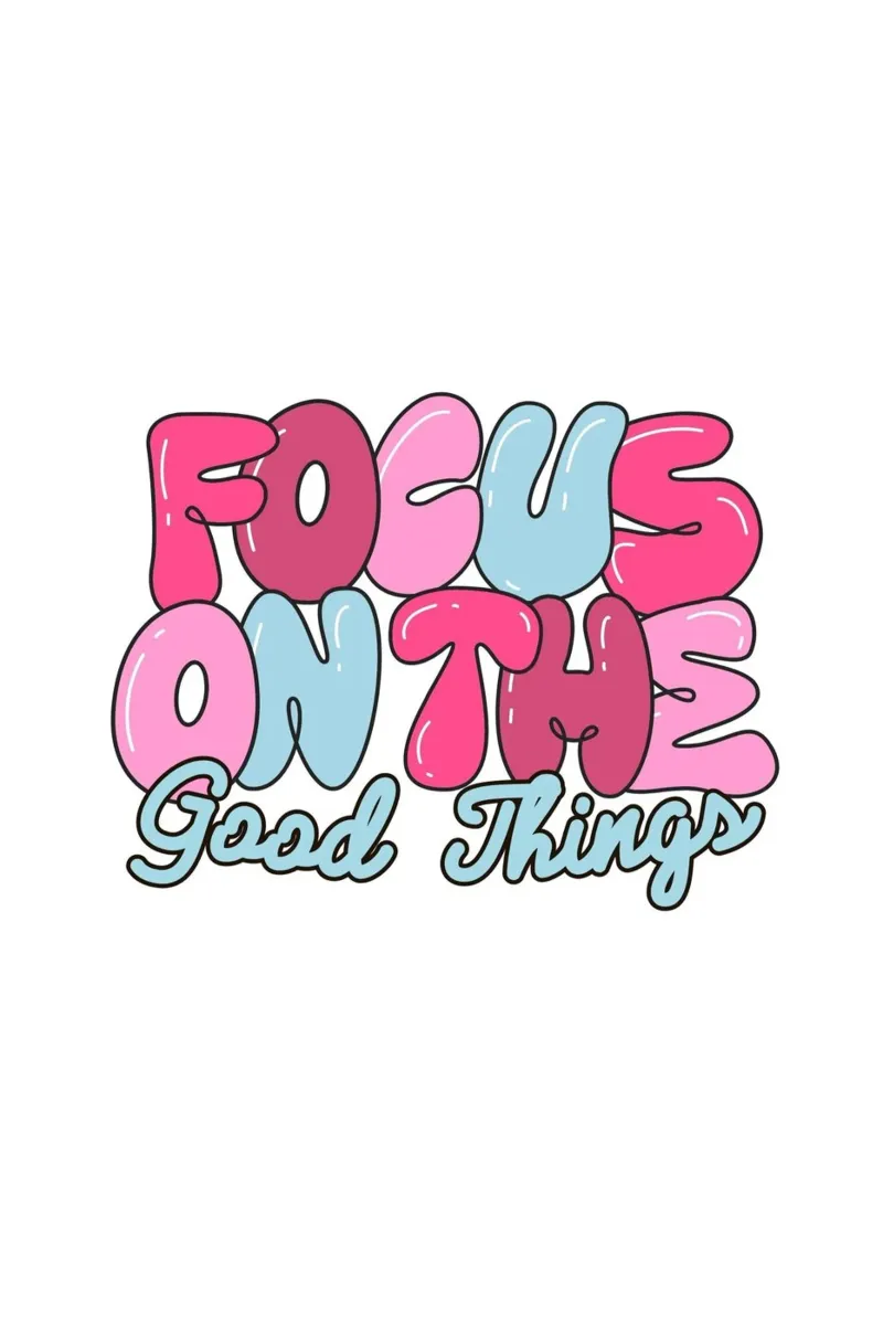 "Impresión Pop Art Retro "Focus On The Good Things lienzo con Marco flotante de homdeco