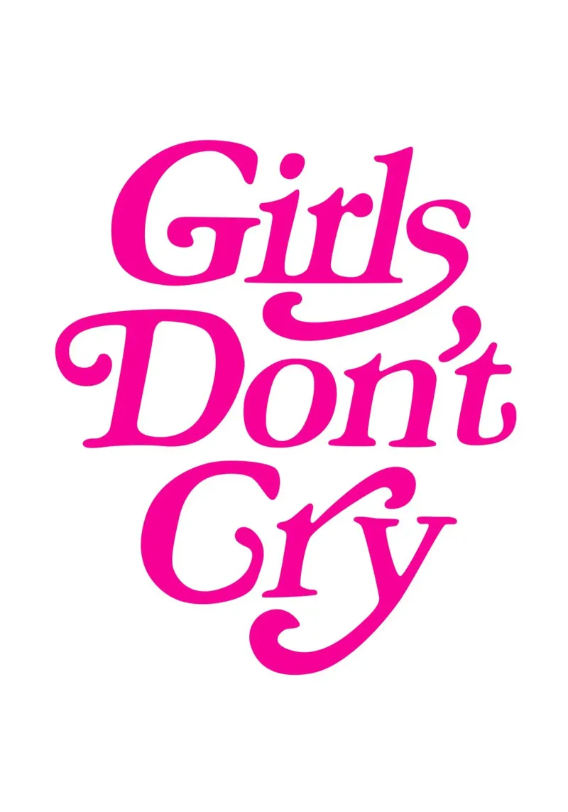 Girls Don't Cry - Bold Pink Feminist Art Print hahnemühle by homdeco