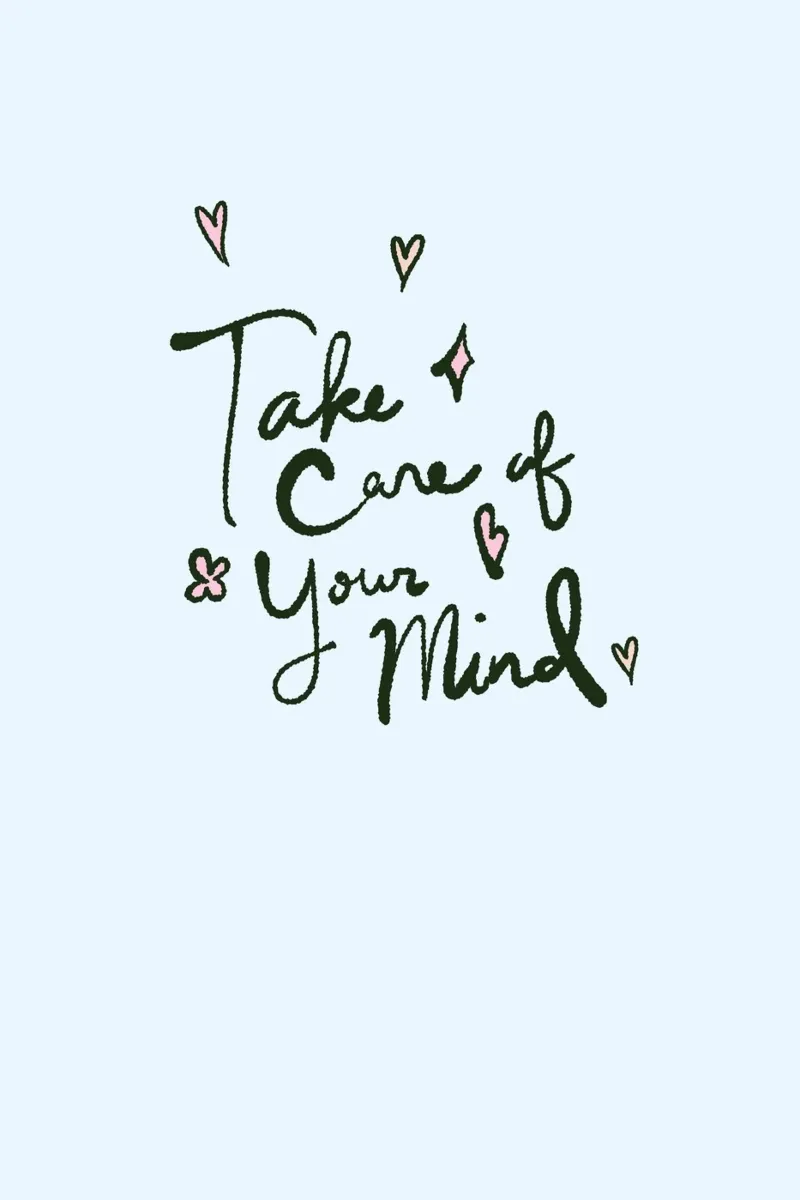 "Take Care of Your Mind" - Mental Health Art Print forex plate by homdeco