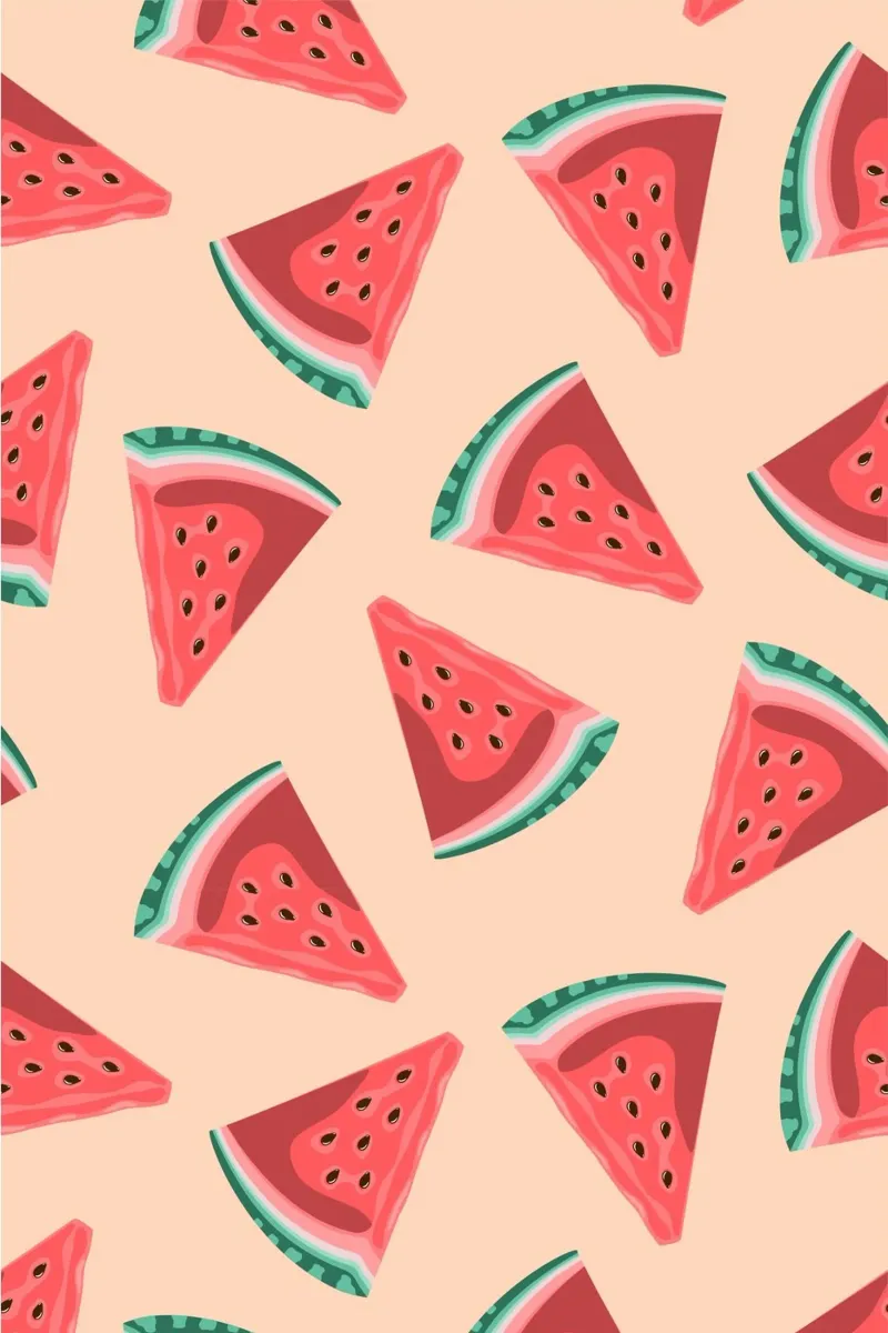 Watermelon Slice Pattern - Summer Pop Art Print hahnemühle by homdeco