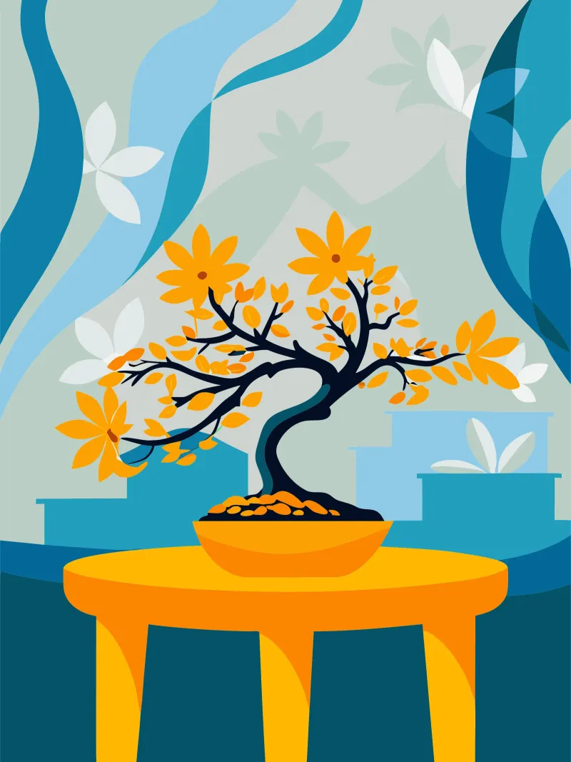 Bonsai tela con Cornice a cassetta da HAPPY SHOP