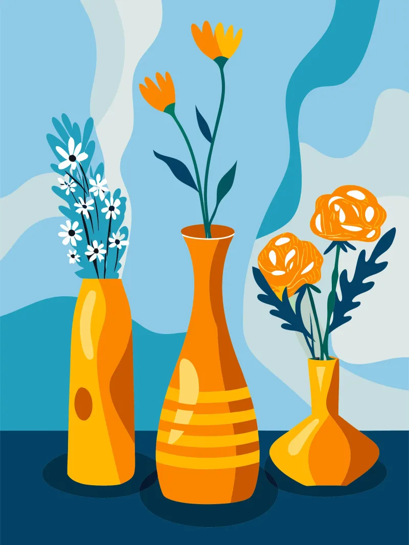 Tre vasi di fiori plexiglass da HAPPY SHOP