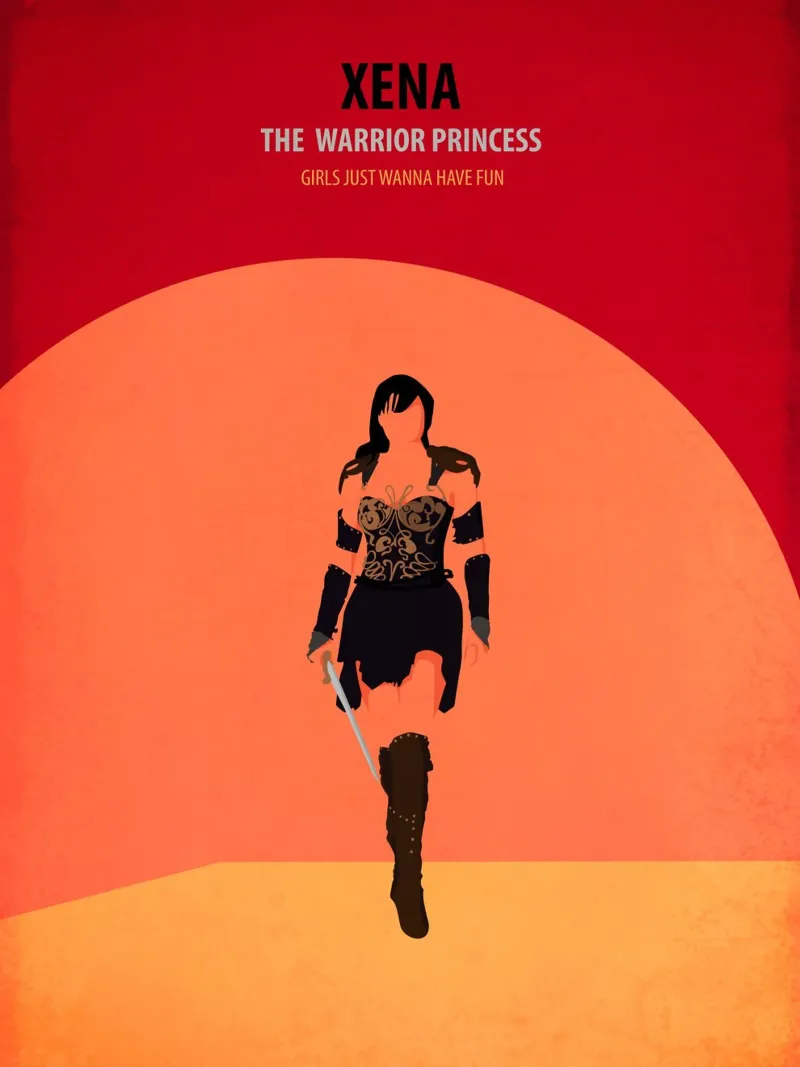 Xena - The Warrior Princess poster con telaio in alluminio da Fräulein Fisher