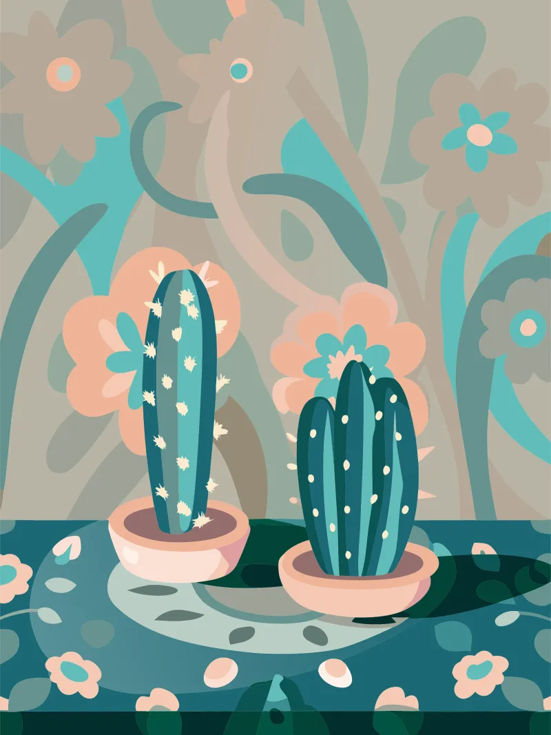 Vaso di cactus carta hahnemühle da HAPPY SHOP