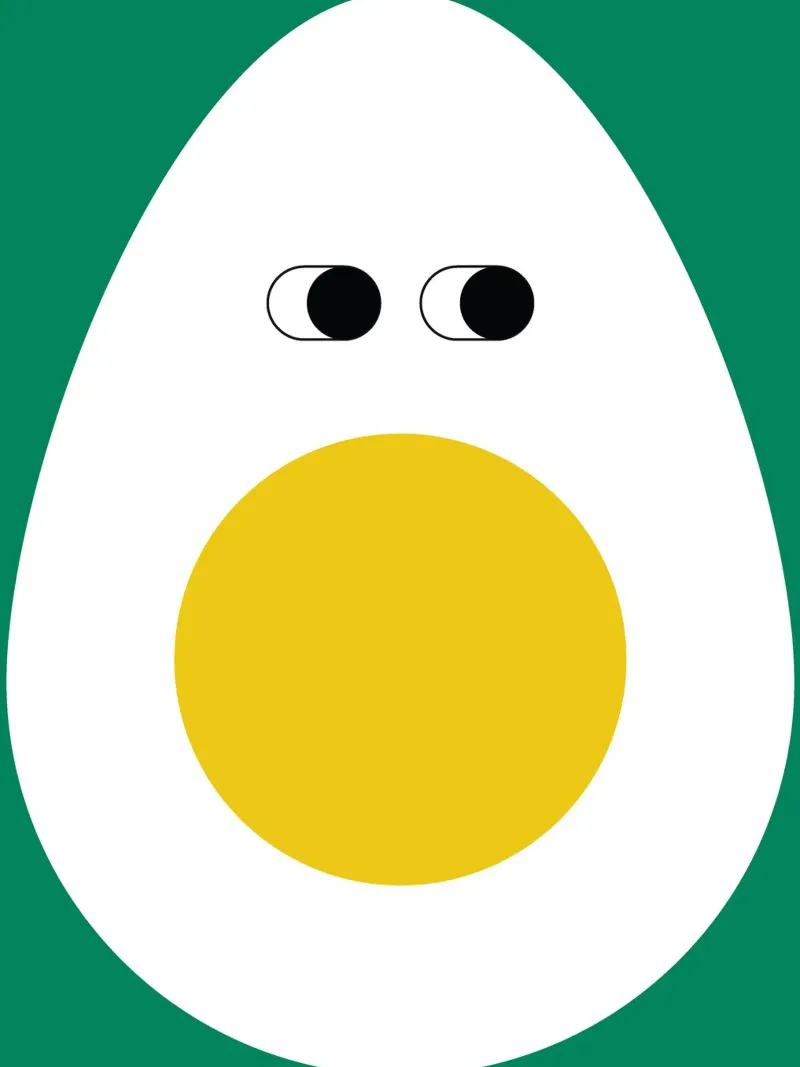 Egg Bauhaus Eye canvas by Family Bauhaus Art