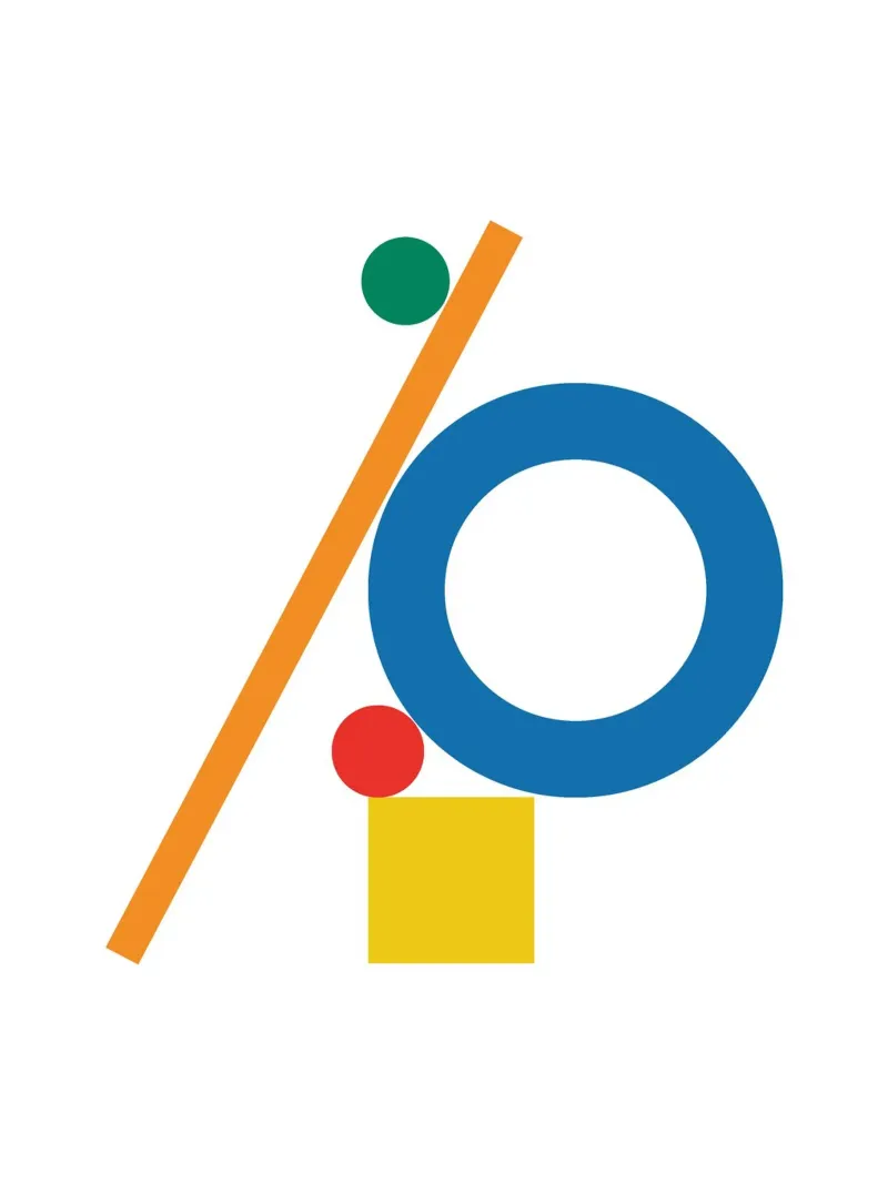 Geometric Bauhaus Balance alu-dibond by Family Bauhaus Art