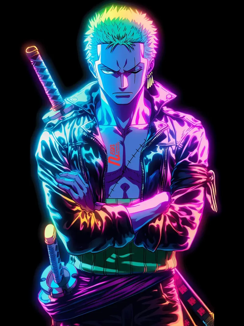 Zoro One Piece pellicola backlit da Musadad Shop