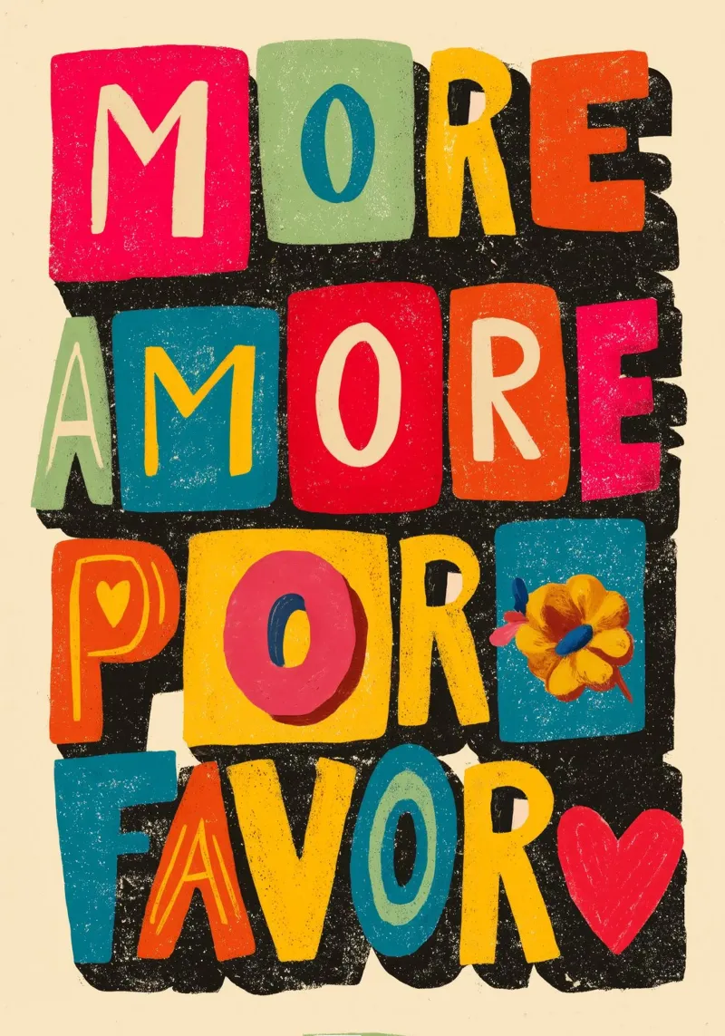 More Amore Por Favor pellicola backlit da Clara August