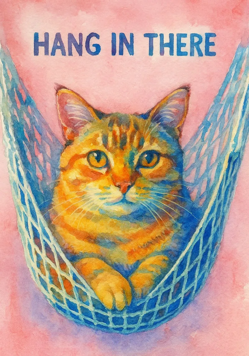 resistere alla pittura dei gatti poster da Goldend