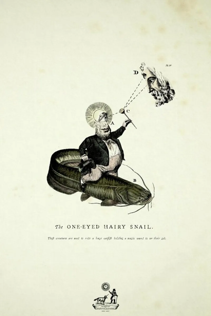 The one-eyed hairy snail canvas van Matteo Morelli